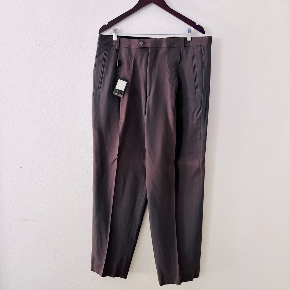Bugatchi NWT Men's Brown Wool Trouser Pants Size 38‎